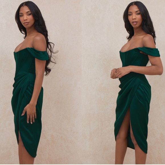 House of CB Emerald Strapless Dress - Picture 3 of 9